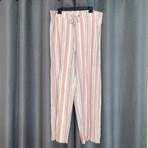 Linen stripe pants L